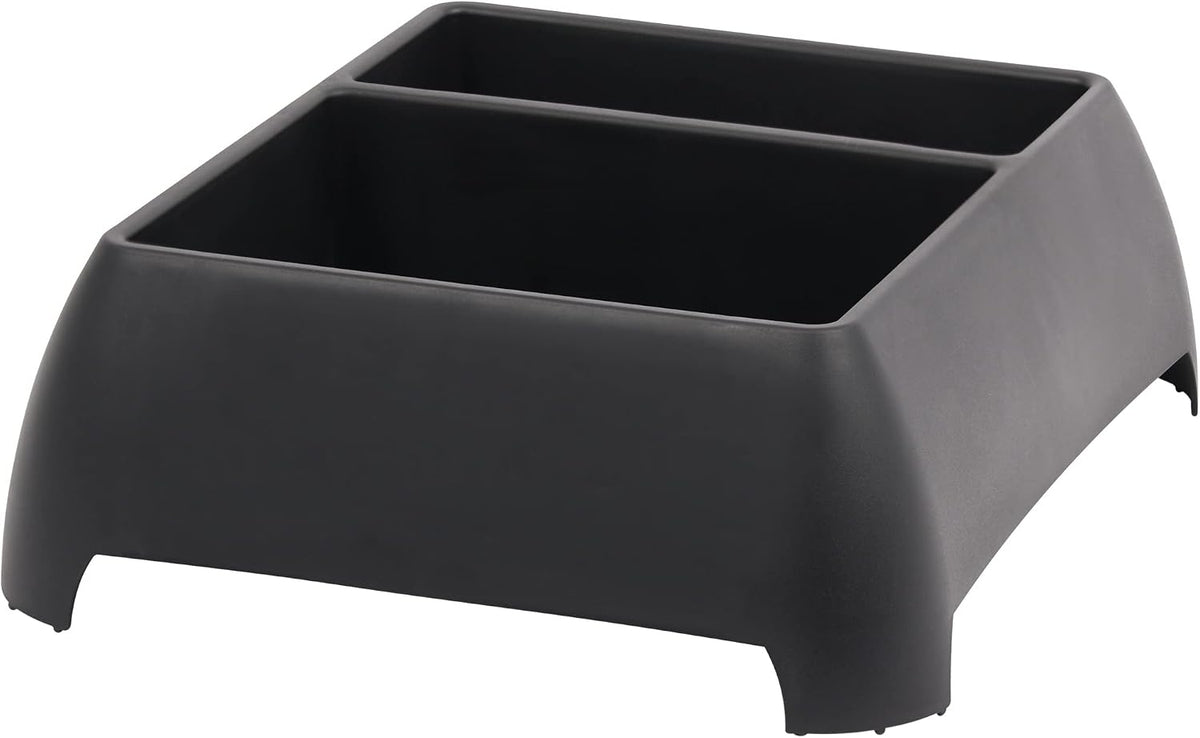 Heavy Duty Storage Organizer for Vehicle Trunk, Garage, Under Sink Organizer, Recycled Plastic, Made in USA (Black)