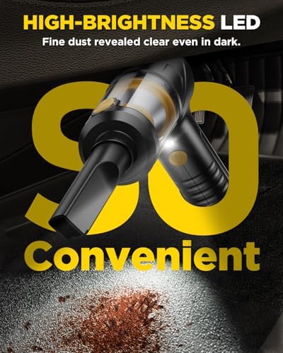 Handheld Vacuum Cleaner, 21000Pa Cordless 4-in-1 Mini Car Vacuum