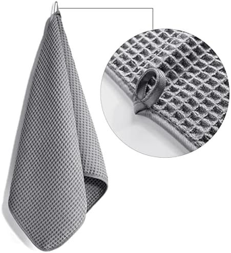 430 GSM Poly Blend Microfiber Quick Dry Waffle Hand Towel, 16x30 in