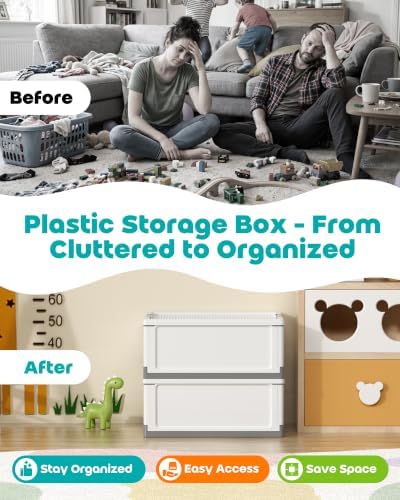17 QT Storage Box with Building Baseplate Lid and Removable Tray