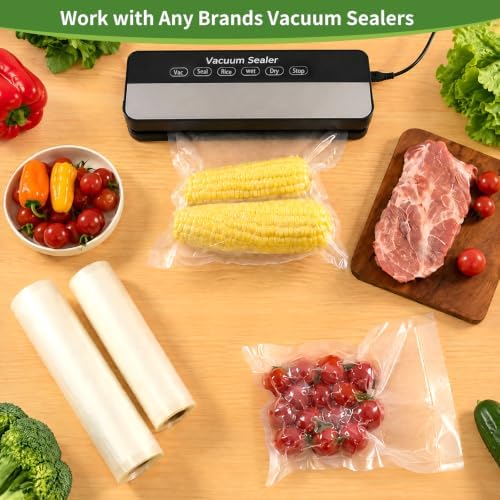 2Pack Vacuum Sealer Bags Rolls 11"x50' for Food Storage