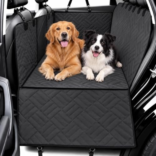 Hard Bottom Dog Car Seat Cover for Back Seat, L