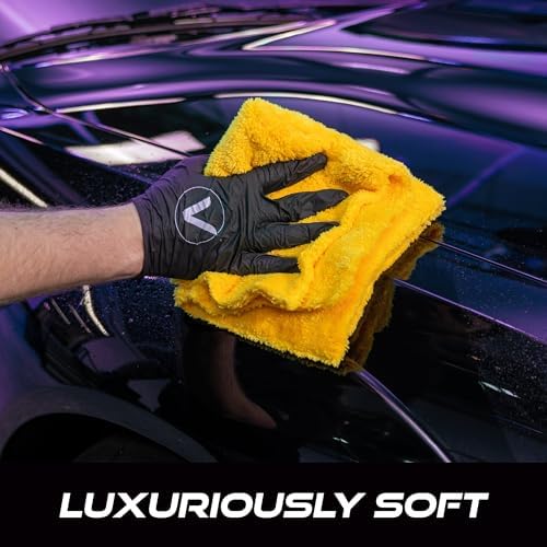 VIKING Plush Microfiber Cleaning Cloth for Cars, 16 x 16 Inch, 6 Pack