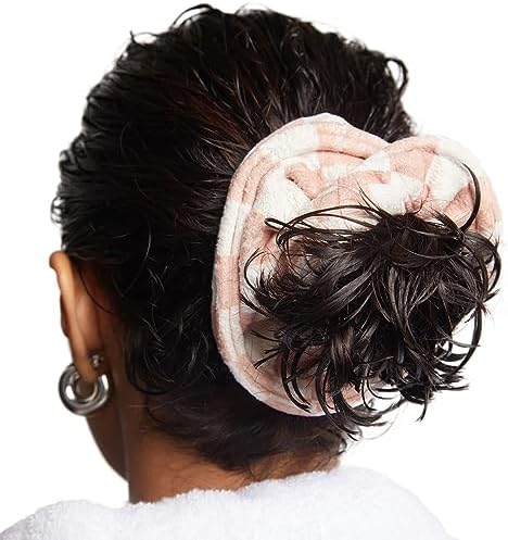 Microfiber Quick-Dry Hair Towel Scrunchie - Terracotta, 2 pcs