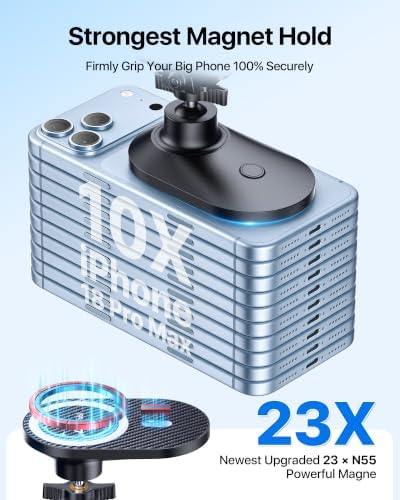 Upgraded for Magsafe Car Mount Pro [Strongest Magnet, Big Phone Friendly] 360° Rotation Magnetic Phone Holder for Car Vent for iPhone Duo 18/17/16/15/14 Pro Max Samsung S26/S25 (Carbon Fiber)