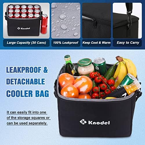 Extra Large 4-in-1 Trunk Organizer with Cooler for Car (Black)
