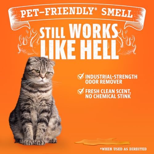 Angry Orange Pet Odor Eliminator Concentrate for Cat Urine and Smells - Fresh Scent - 8 oz (Makes 128 oz of Cleaner)