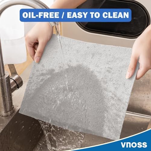 55 Pack Microfiber Cleaning Cloth Roll, Tear Away Reusable Towels, 11" X 9", Ultra Absorbent & Lint Free Cloth for Cars, Kitchen, Window, Home and Shop, Grey (Light Grey, 9”x11”-100PK)