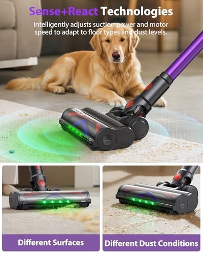 Cordless Vacuum Cleaner, 75Mins/55KPa/650W, Rechargeable