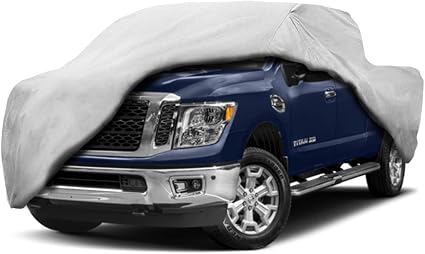 Motor Trend Custom Fit Truck Cover for Nissan Titan 2004-2018, Heavy Duty Car Cover Waterproof All Weather, Indoor Outdo