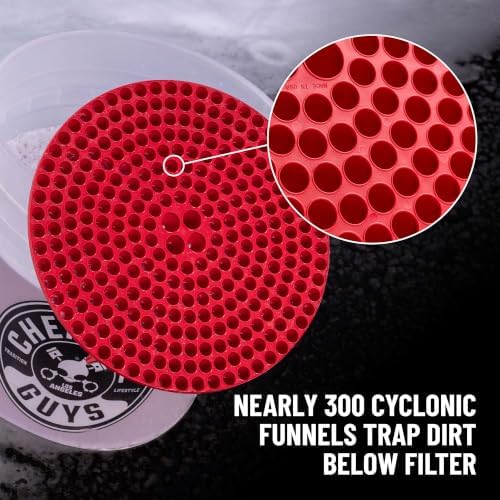 Cyclone Dirt Trap Car Wash Bucket Insert, Red, 12 in, 2 Pack
