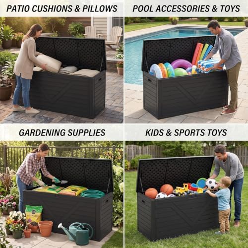 69.7'' Extra Long Outdoor Storage Box, Waterproof & Lockable Deck Box