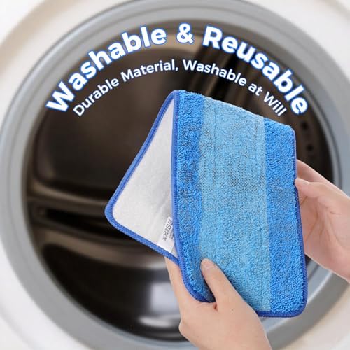 12-Pack 18 Inch Microfiber Mop Pads Compatible with Bona, Washable Reusable