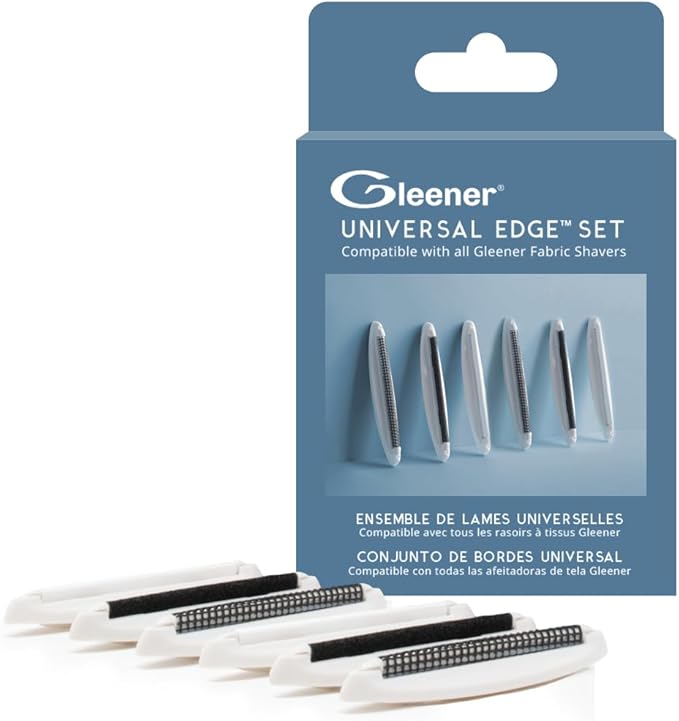 GLEENER Universal Replacement Edge Set for All Gleener Fabric Shavers (Variety Pack Edges 1, 2 & 3) | 6 Pack