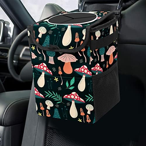 Car Trash Can, Leakproof Car Organizer, 2-Gallon -Mushroom