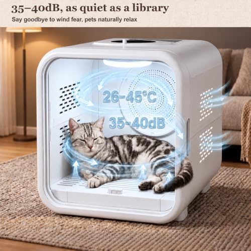 Pet Dryer Box Cat Dryer Small Dog, Petting Window for Small Pet