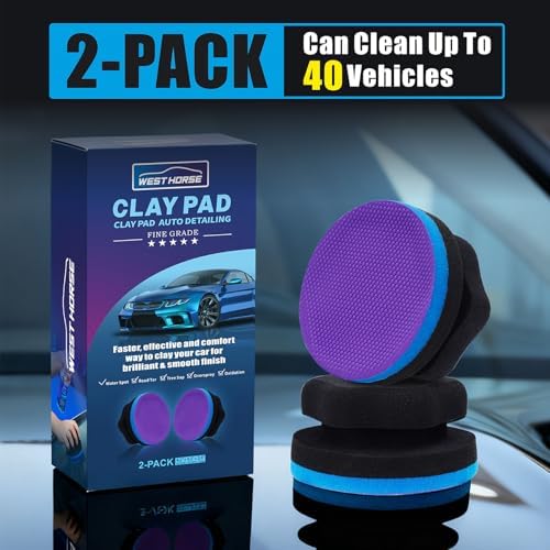 Clay Bar Pad, 2-Pack, Blue Purple