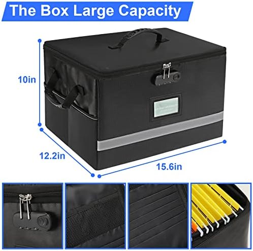 Fireproof File Organizer with Lock, 1 Layer