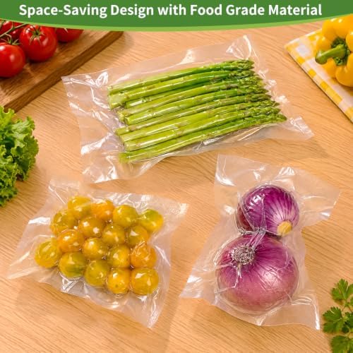 8RL Vacuum Sealer Bags Rolls 8"x20'(4)+11"x20'(4) for Food Storage