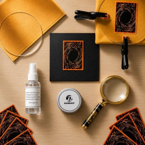 17-in-1 in Box Professional Card Cleaning & Polishing Kit – Complete Restoration, Flattening & Scratch Repair for PSA, Sports & Trading Cards with Fixing Jig & Swab and Polish Compound