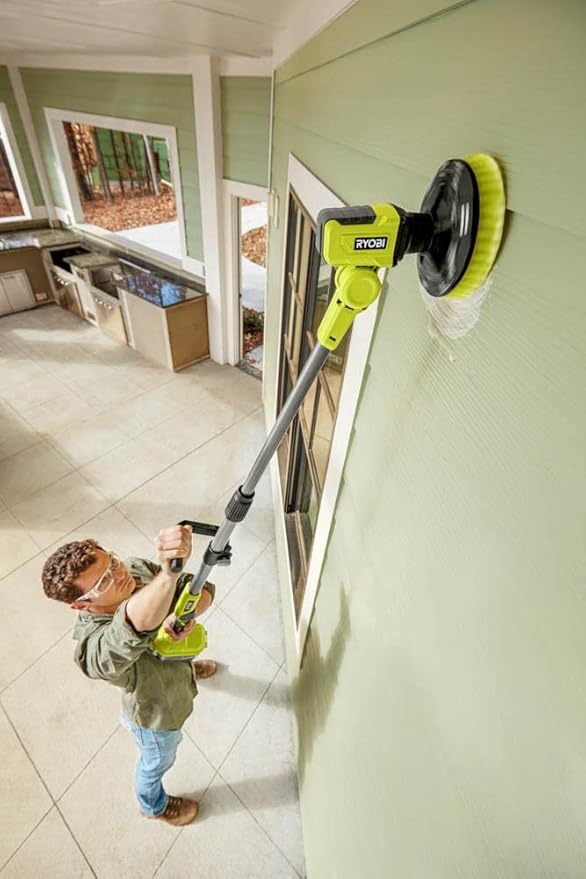RYOBI ONEAND 18V Cordless TELESCOPING Power Scrubber Tool ONLY P4500