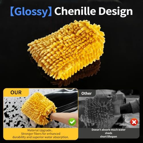 Premium Chenille Microfiber Car Wash Mitt
