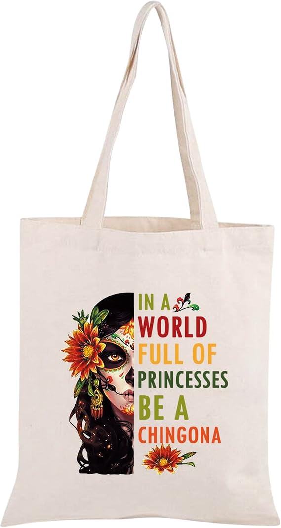 JXGZSO Mexican Lady Cosmetic Bag In A World Full Of Princesses Be A Mexican Makeup Bag Badass Women Gift