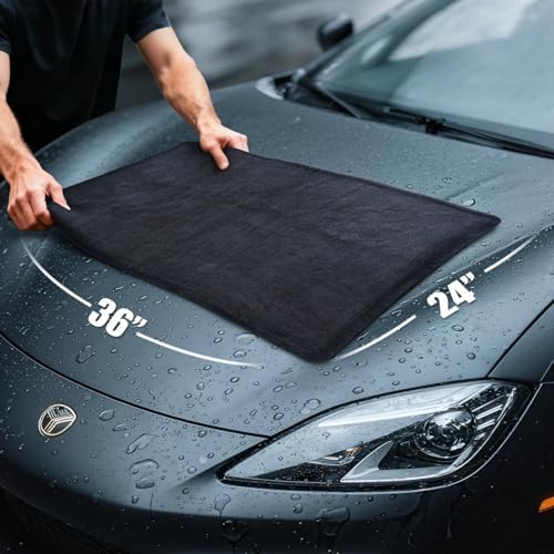 Microfiber Car Drying Towel 24"x36", 1400GSM Twisted Loop Super Absorbent