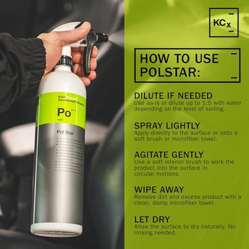 Pol Star Neutral Leather, Suede & Upholstery Cleaner, 33.8 fl oz