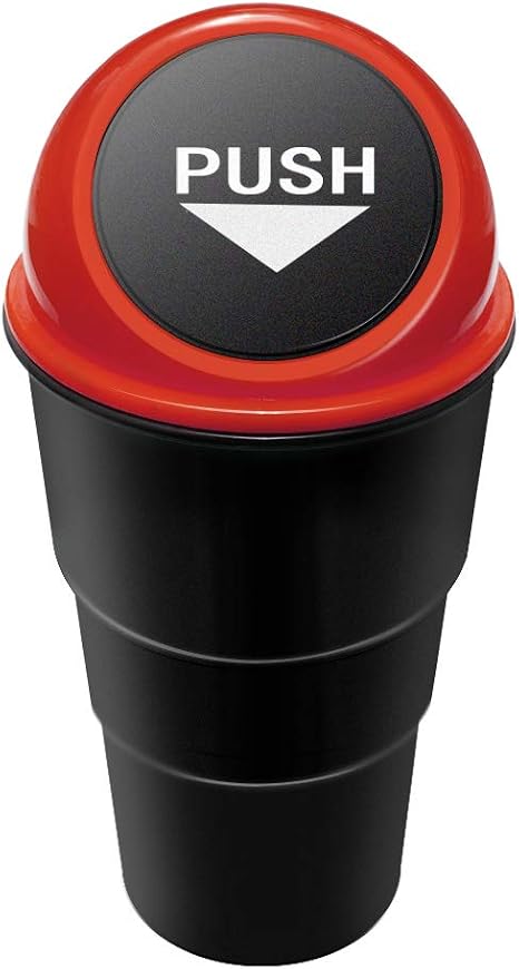 Yolu Car Trash Can, Mini Red Auto Garbage Can Automotive Waste Storage Vehicle Rubbish Bins Holder Common Use for Auto C