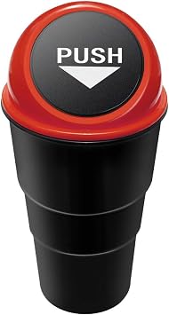 Yolu Car Trash Can, Mini Red Auto Garbage Can Automotive Waste Storage Vehicle Rubbish Bins Holder Common Use for Auto C