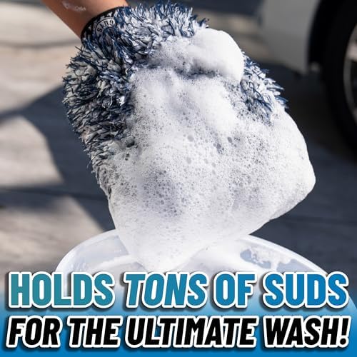 The Dually Dual-Fiber Wet-Dry Microfiber Wash Mitt, 2 Pack