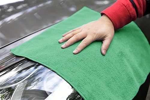 Microfiber Cleaning Cloths (Value Pack of 36) - Size 16 x 16 Inches, Highly Absorbent Cleaning Rags, Lint Free, Reusable and Washable, Microfiber Towels for Cars