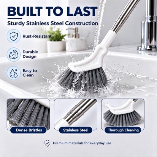 Multifunctional Extendable Floor Scrub Brush, Crevice Cleaning Brush