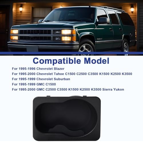 12388413 Center Console Cup Holder Compatible with 1995-2000 Chevy