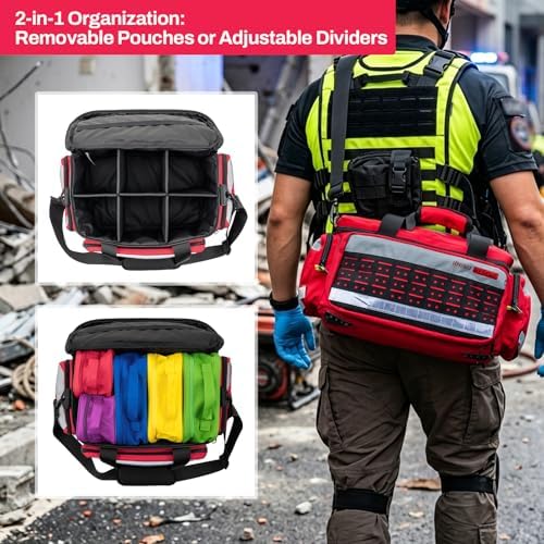 First Responder Large EMT Bag Fully Stocked with Medications