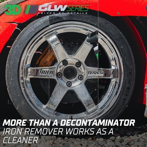 GLW Series Iron Remover – Fast Acting Fallout & Brake Dust Cleaner | pH Balanced Wheel & Paint Decontamination | DIY Detailing Spray | Made in USA |16 oz