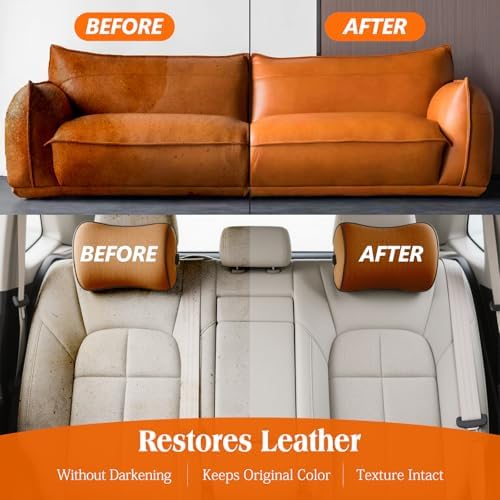 Leather Cleaner and Conditioner Kit for Cars & Home, 2 X 18 Oz, pH‑Balanced