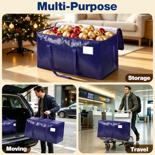 Moving Bags Heavy Duty Extra Large, 6-Pack, Dark Blue