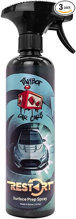 Tinybot Restart - Surface Prep Spray - Adhesive Oil Polish Cleaner Remover -Vinyl Wrap, PPF, Ceramic Coating, Wax Prep -