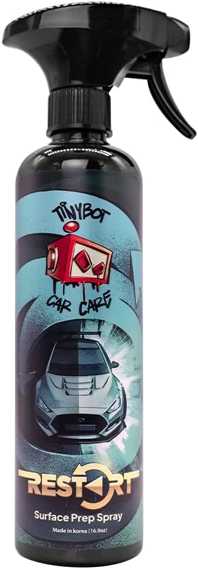 Tinybot Restart - Surface Prep Spray - Adhesive Oil Polish Cleaner Remover - Vinyl Wrap, PPF, Ceramic Coating, Wax Prep 