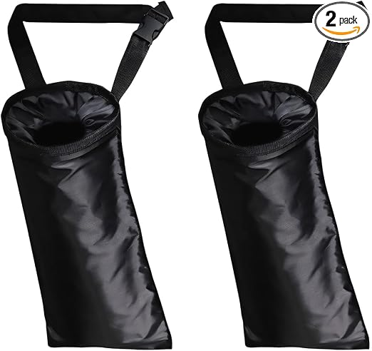 ZIMISI Car Trash Bag, Hanging Car Garbage Can with Elastic Opening, Portable Waterproof Collapsible Trash Can for Back S