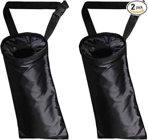 ZIMISI Car Trash Bag, Hanging Car Garbage Can with Elastic Opening, Portable Waterproof Collapsible Trash Can for Back S