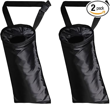 ZIMISI Car Trash Bag, Hanging Car Garbage Can with Elastic Opening, Portable Waterproof Collapsible Trash Can for Back S