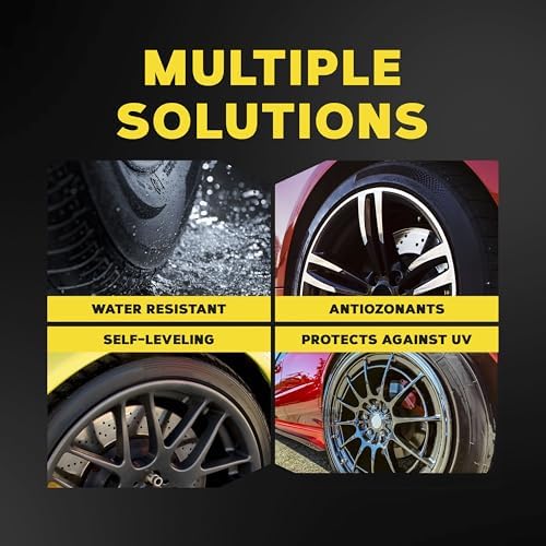 Hot Shine High Gloss Tire Coating, 6 Pack (6 x 15 oz = 90 oz Total) Aerosol Tire Shine Spray for Deep Black Wet Look Tires on Cars Trucks and SUVs After Car Wash Detailing