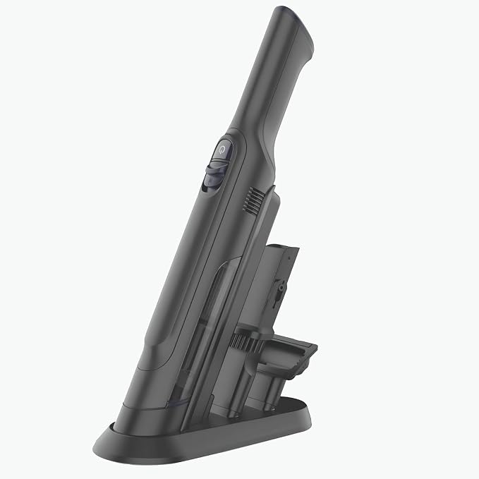 Handheld Vacuum Cordless, Lightweight 1.4lb with Powerful Suction, Charging Dock, Single Touch Empty and Detachable Dust Cup, Portable Mini Car Vac for Home Office and Pet Hair - Cleanova