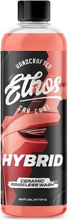 Ethos Hybrid Ceramic Rinseless Car Wash - Spot Free Rinse for Cars Waterless Wash - No Rinse Wash - Spot Free Car Wash (