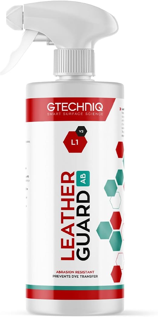 Gtechniq Leather Protector: L1 Leather Guard for Cars, Interior Protects Seats from Abrasion and Stains. UV Resistant, L