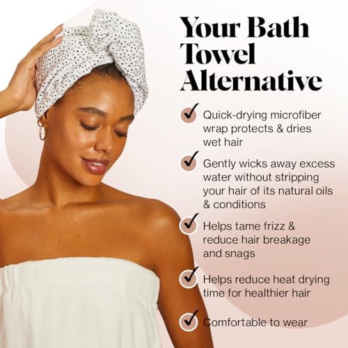 Microfiber Hair Towel Wrap for Women – Micro Dot
