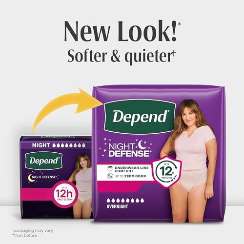 Night Defense Adult Diapers for Women, Large, 56 Count
